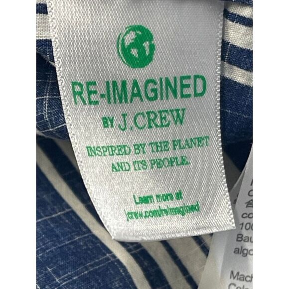 J.crew button up shirt mens sz X-Large blue pinstripes short sleeve top nwt - Picture 12 of 12